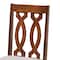 Baxton Studio Cherese Modern and Contemporary Grey Fabric and Walnut Brown Finished Wood 7-Piece Dining Set 186-10545-10520-Zoro - alternate 2